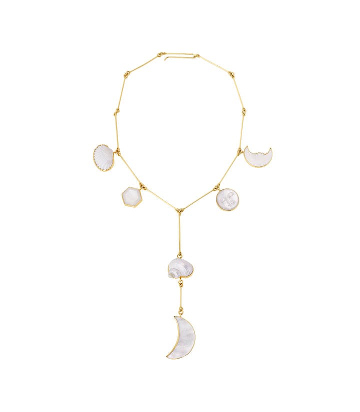 Shell and Moon Drop Necklace