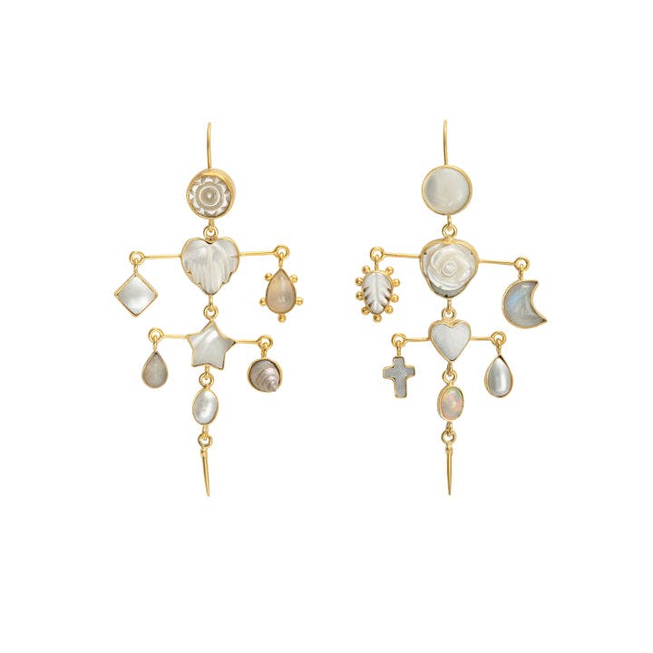 Layered With Victorian Drop Earrings